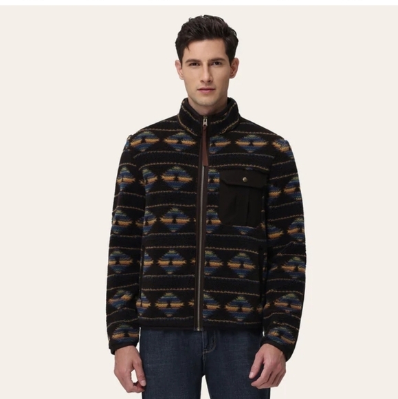 NWT FRYE Mens Fleece Aztec zip jacket size XXL - Picture 6 of 10